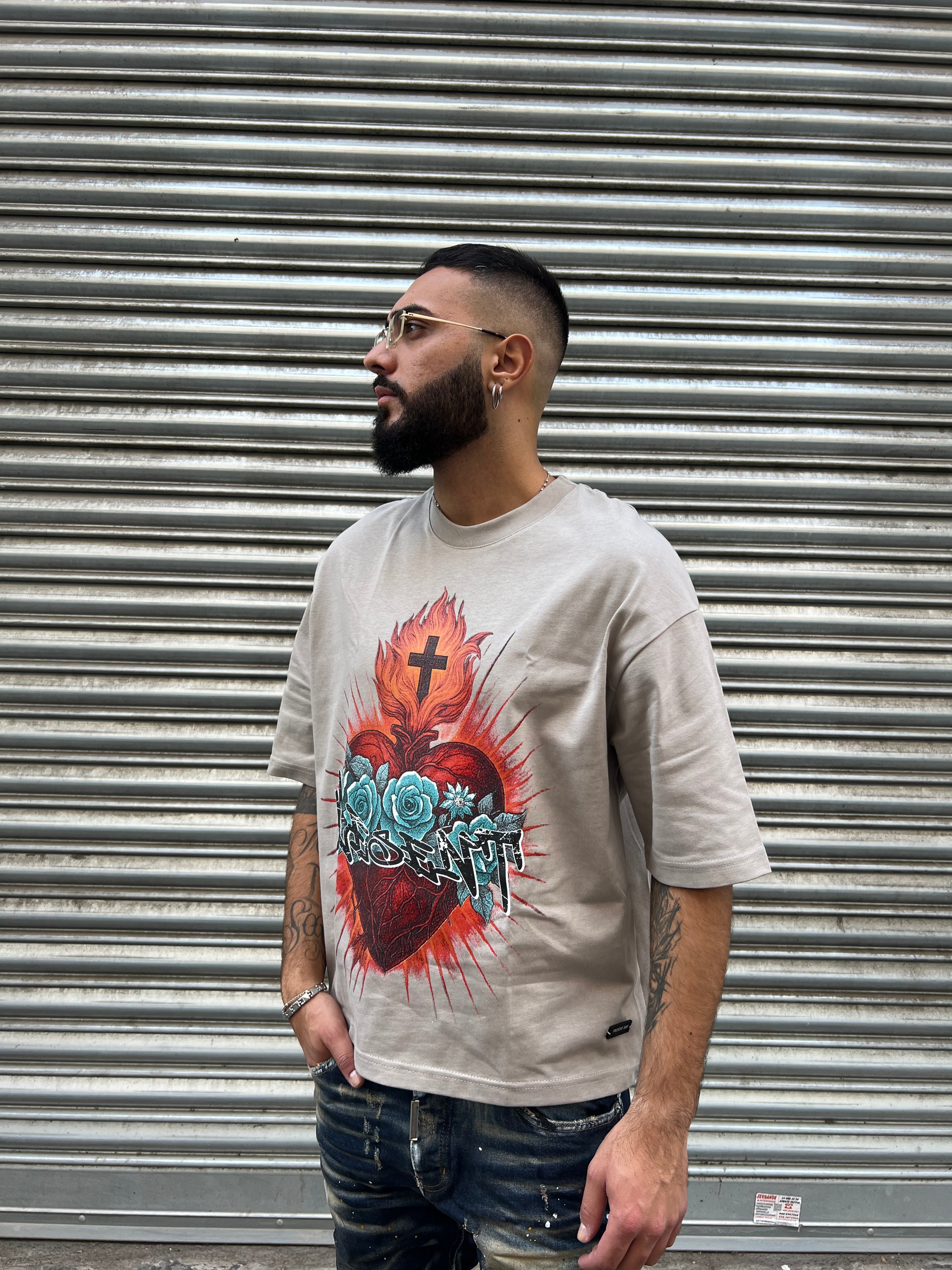 T-SHIRT HEART AND ROSES