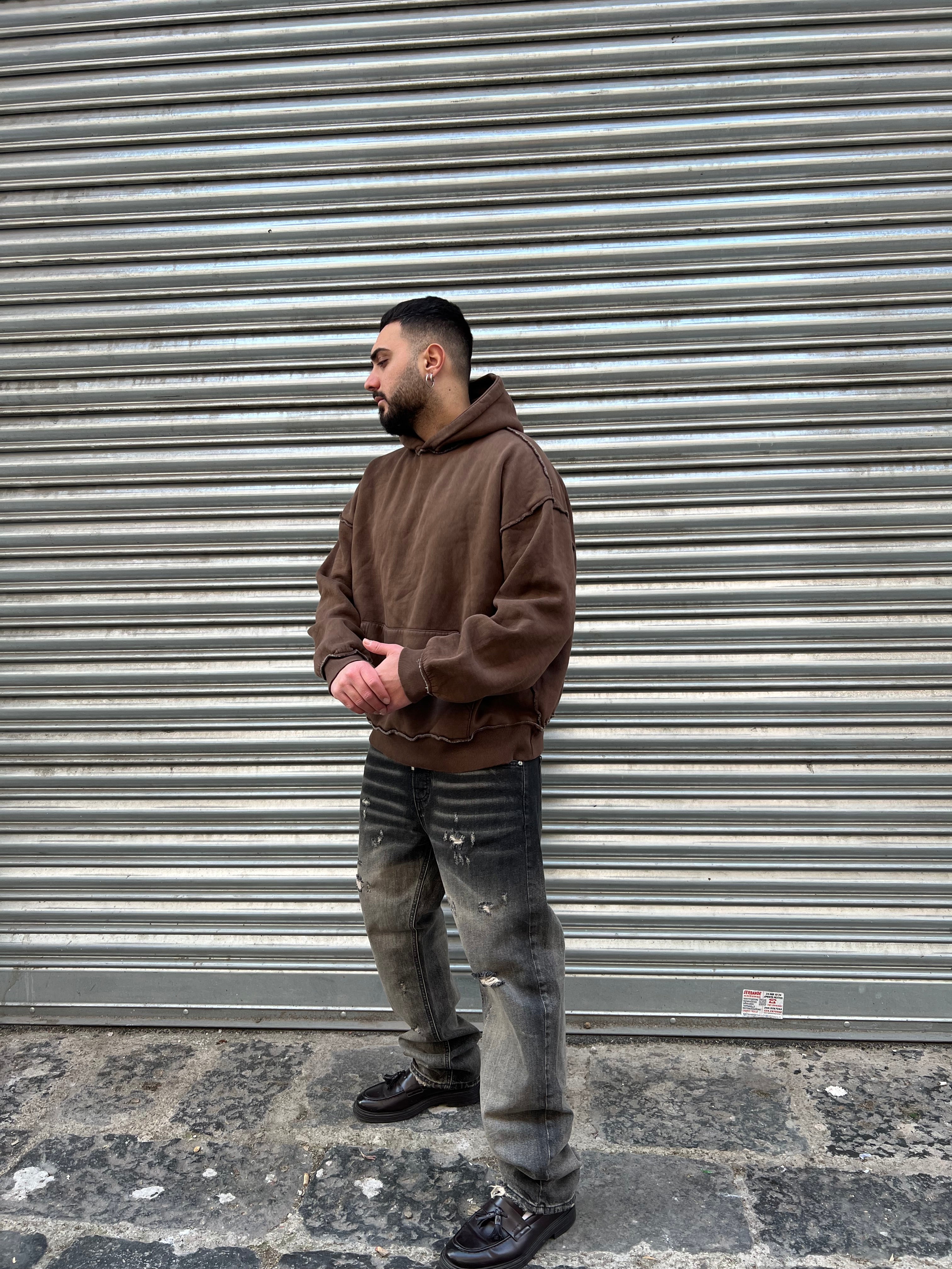 FELPA CON CUCITURE ESTERNE