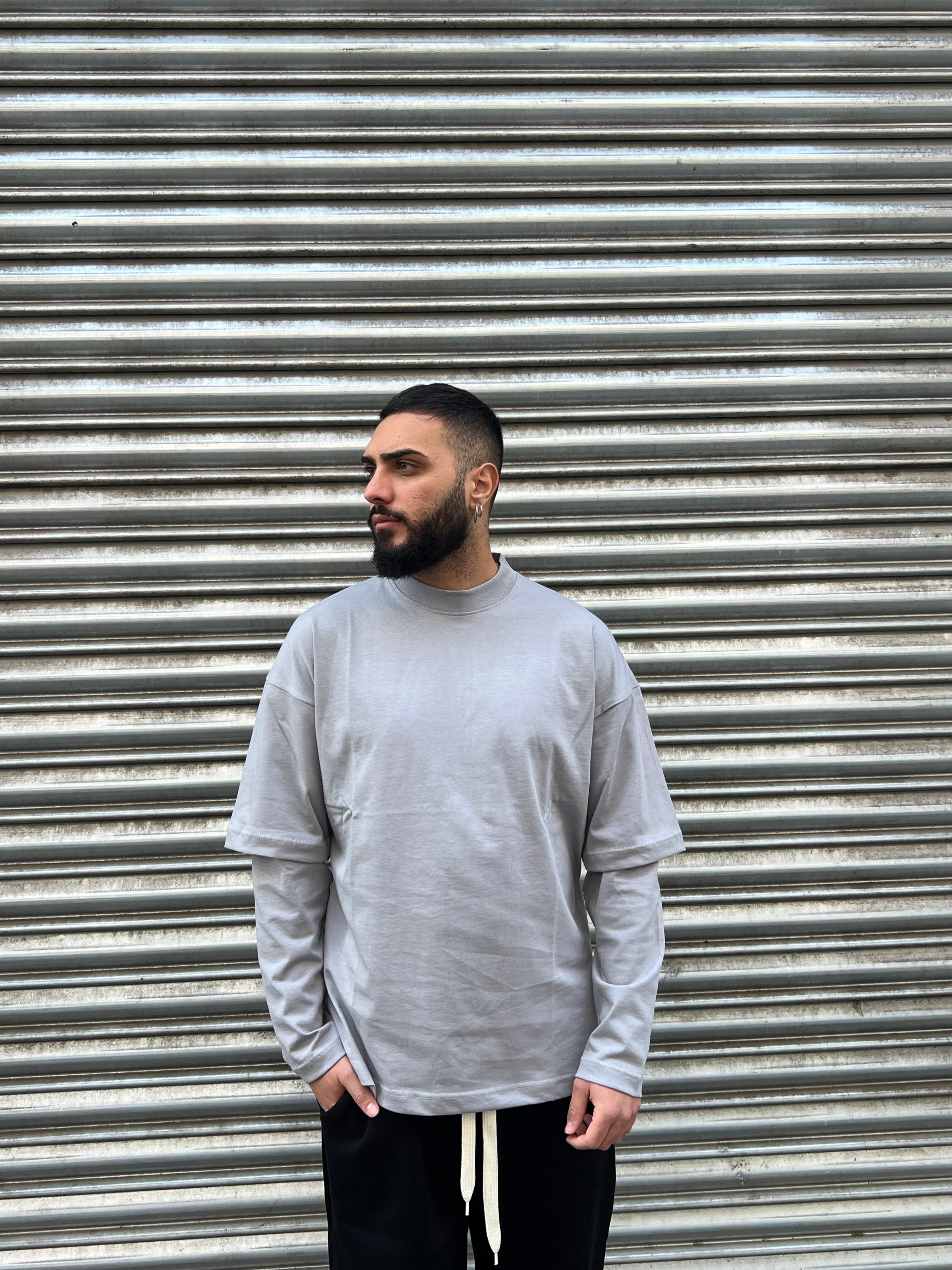 LONGSLEEVE GRIGIO