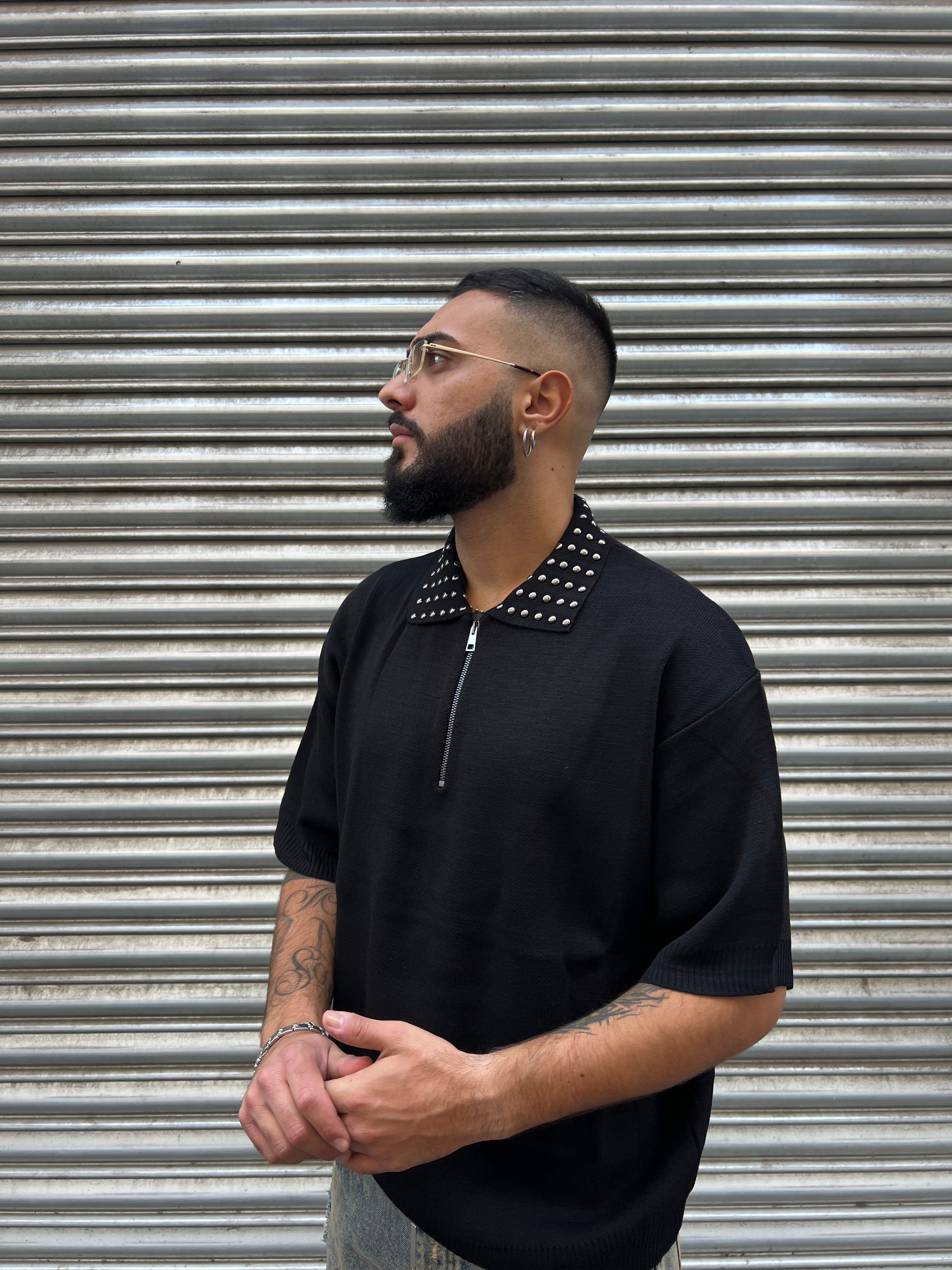 POLO ZIP CON BORCHIE