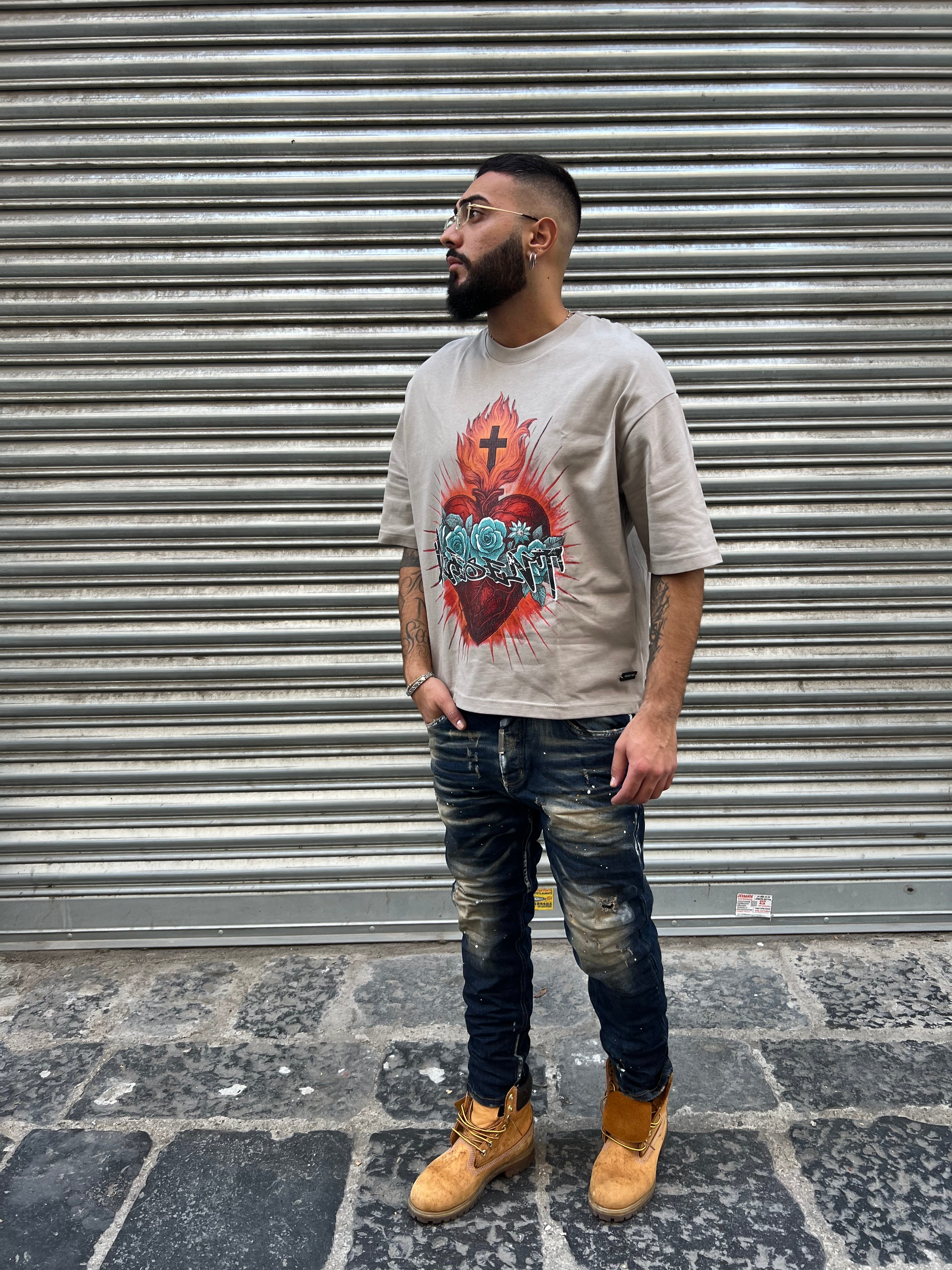 T-SHIRT HEART AND ROSES