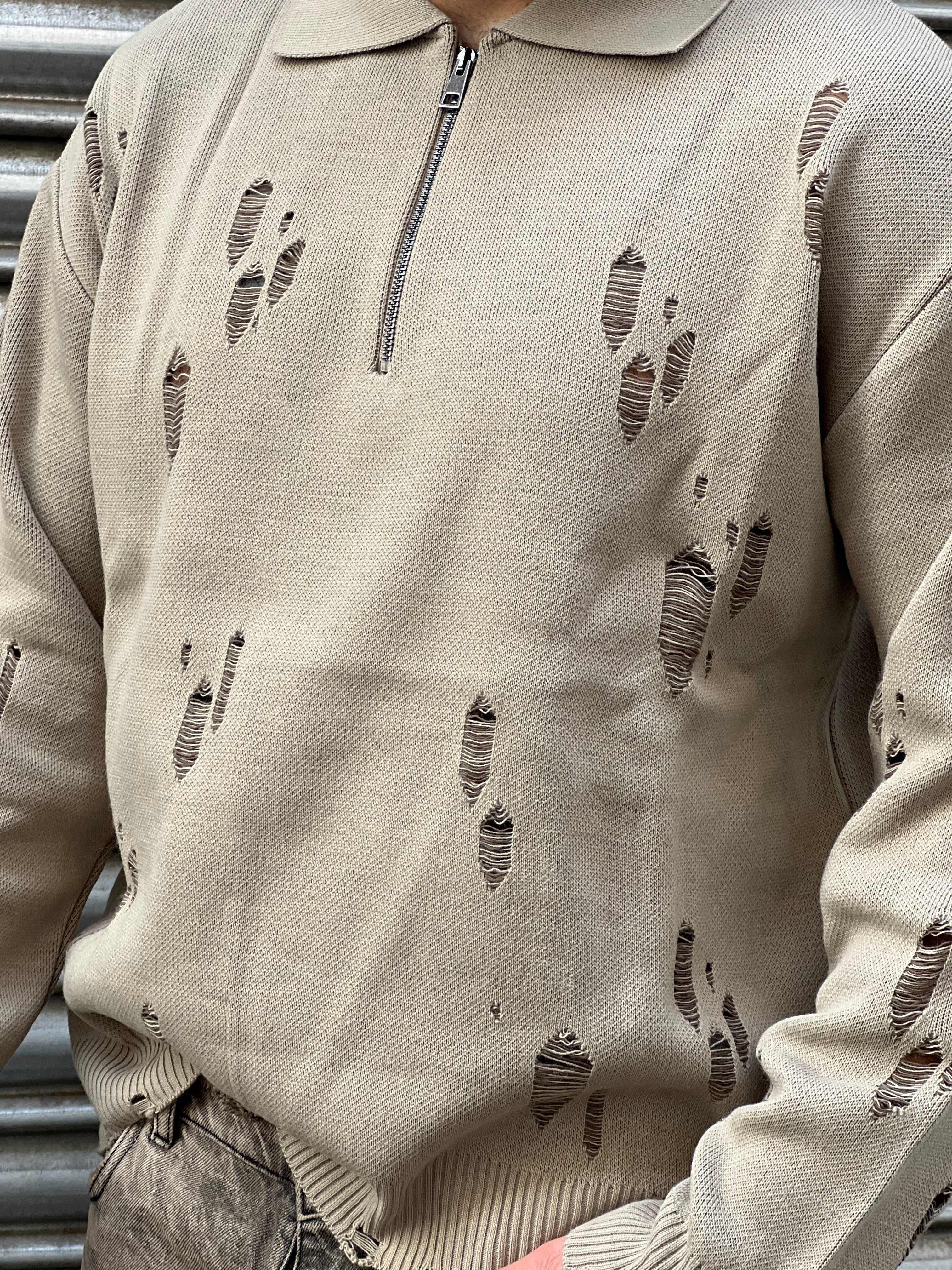 POLO ABRASIONE BEIGE