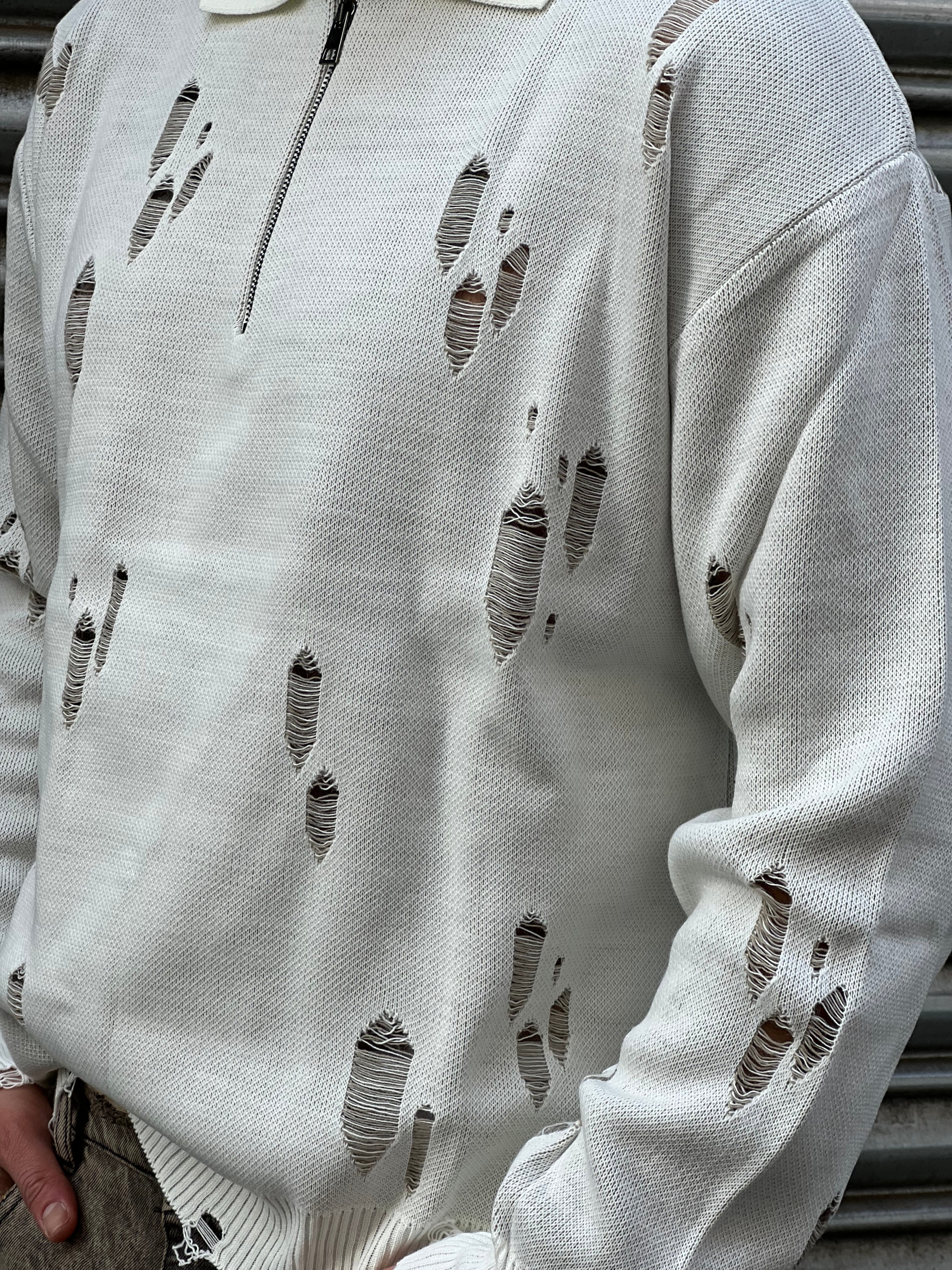 POLO ABRASIONE PANNA