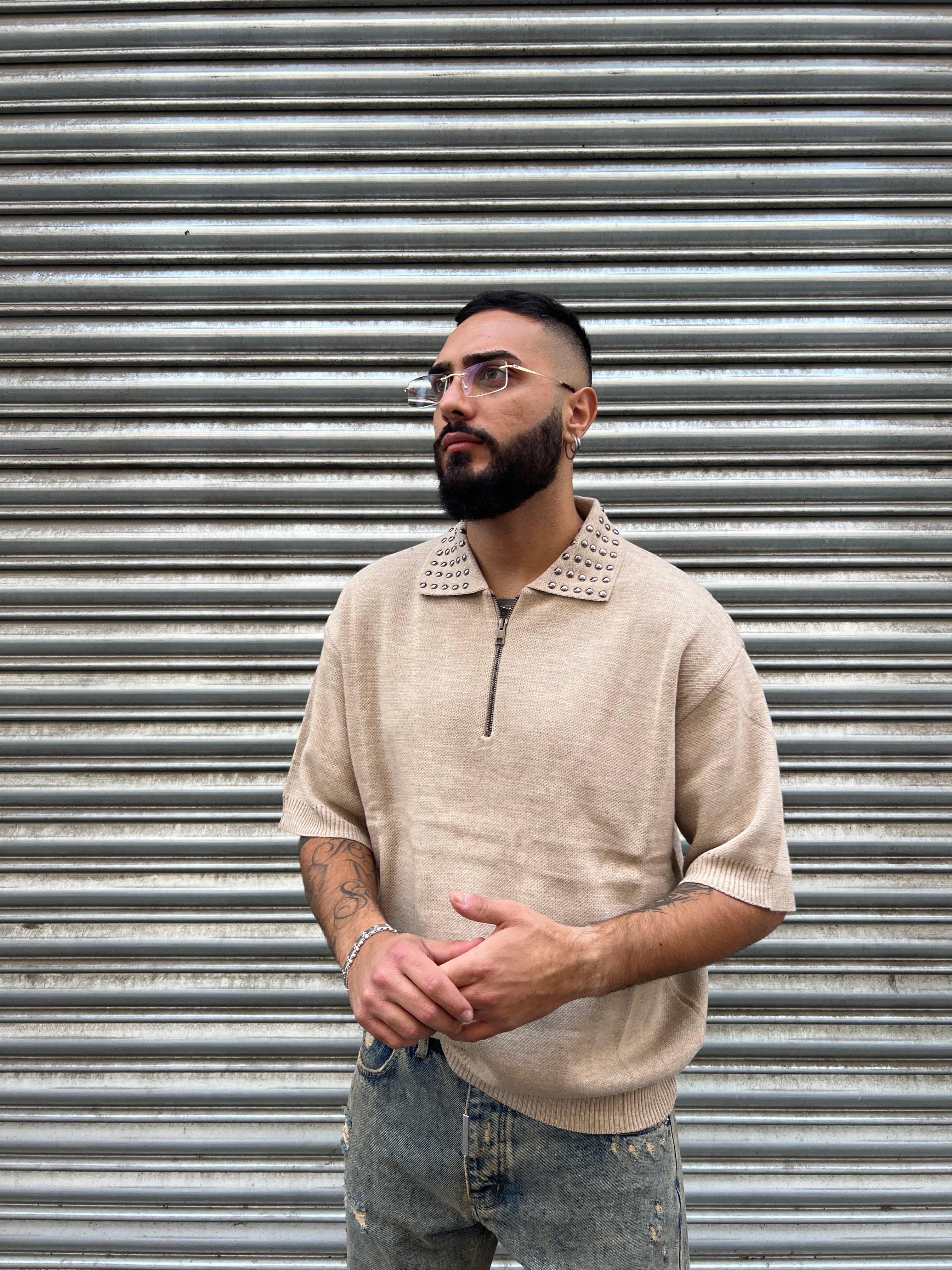 POLO ZIP CON BORCHIE